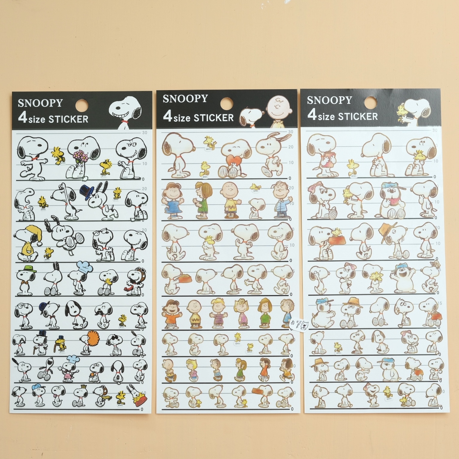 史努比 SNOOPY 貼紙 4size STICKER｜Kamio 日本