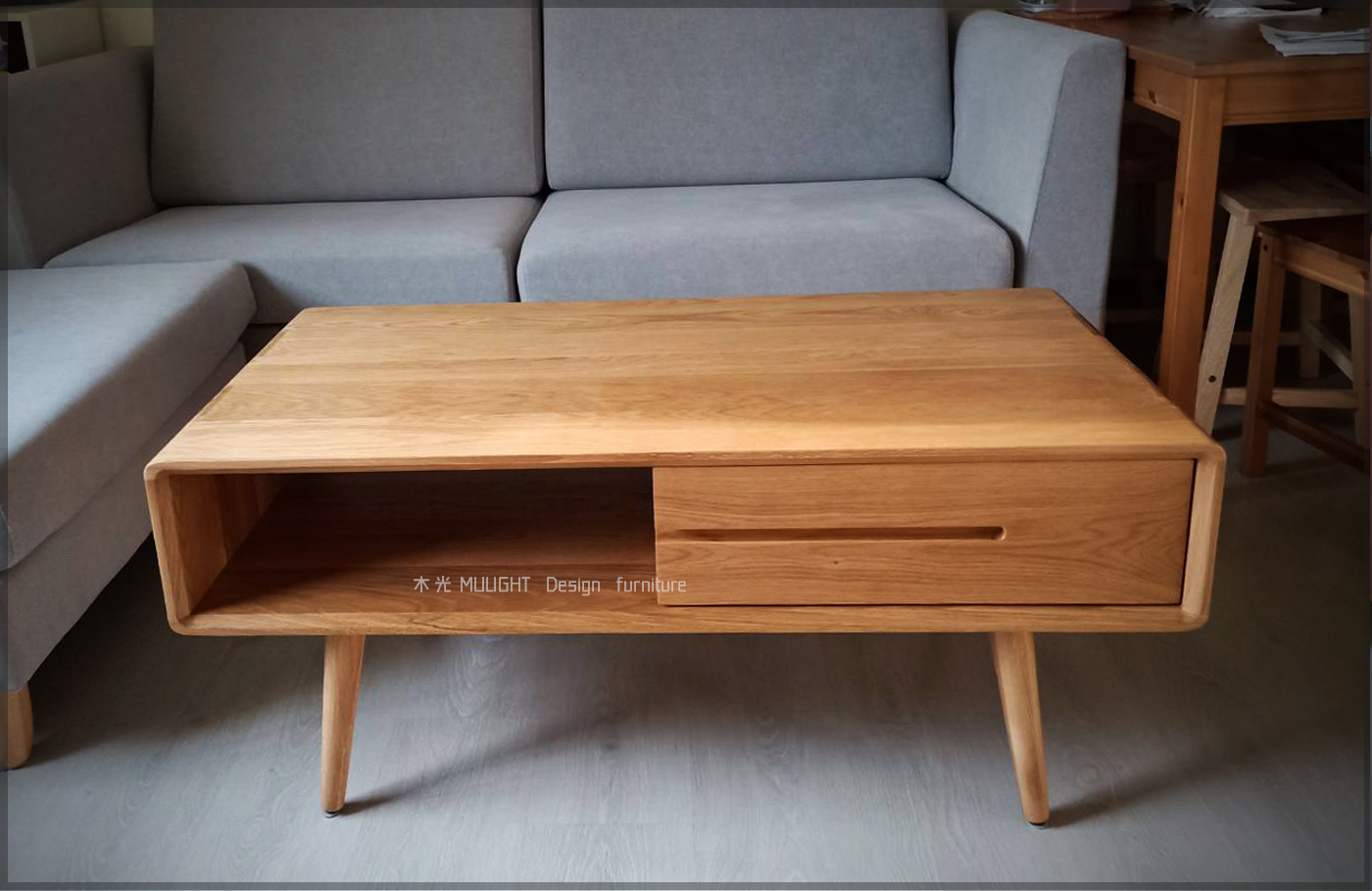 Esther-白橡木北歐收納茶几(可訂製)