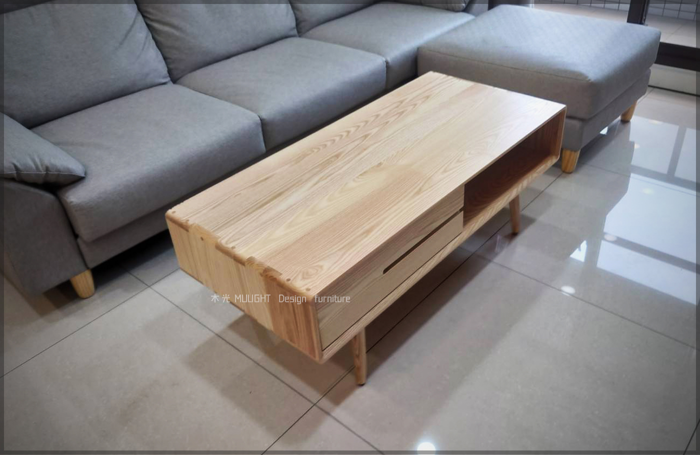 Esther-梣木北歐收納茶几(可訂製)