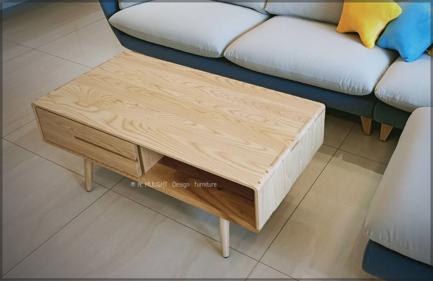 Esther-梣木北歐收納茶几(可訂製)