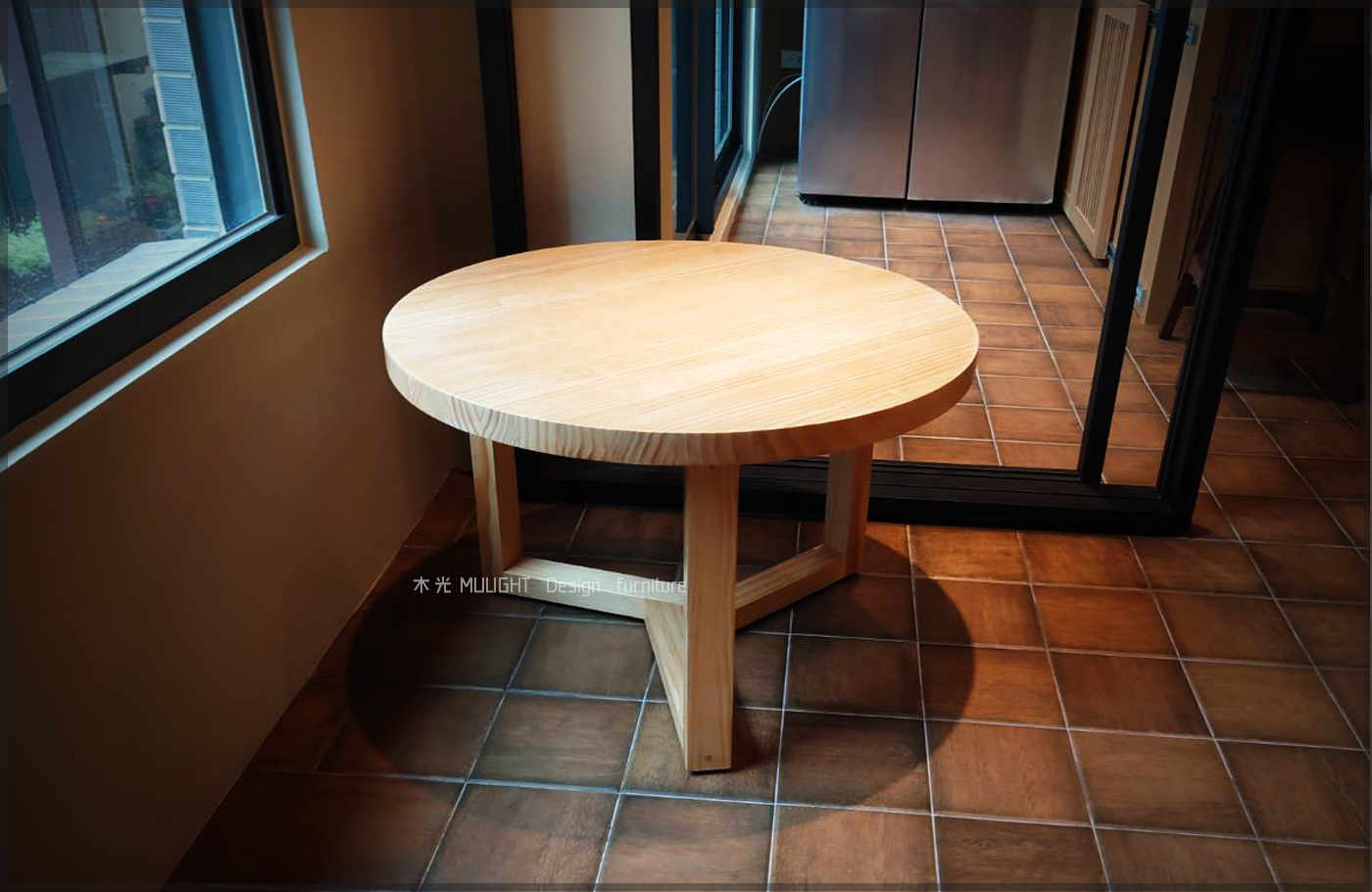 三角全實木大圓几(可訂製)