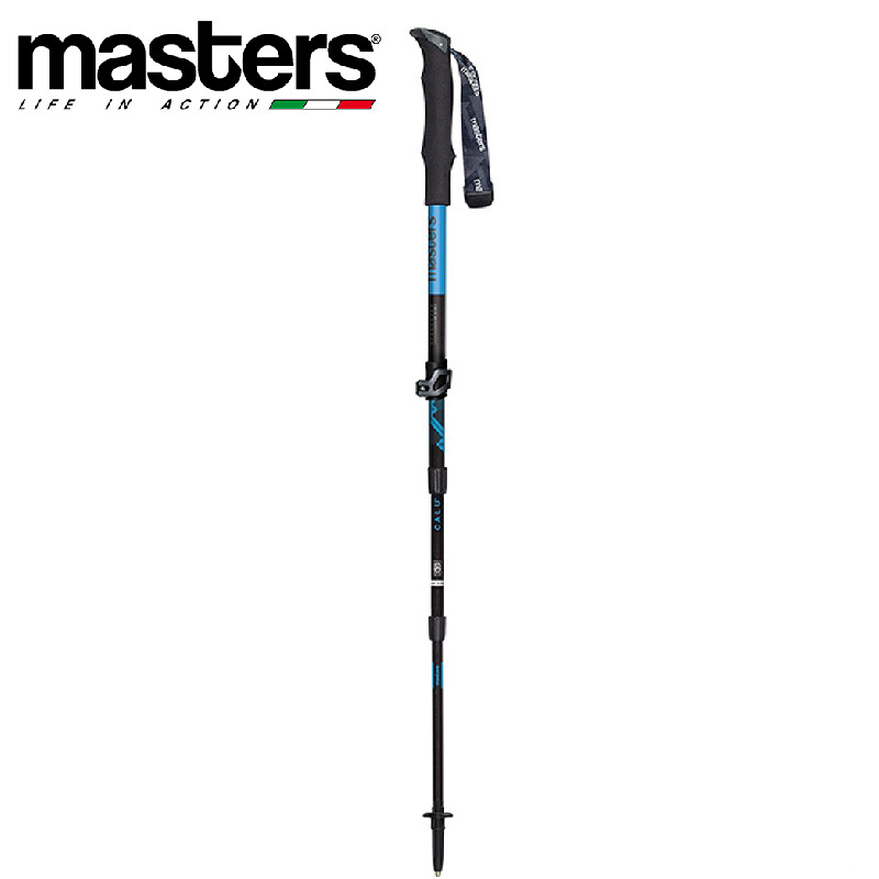 MASTERS MA01S2119 Speedster Calu超短卡魯登山杖 (藍)  鋁合金+碳纖/四節/直握把/BS自鎖系統 87MS2119