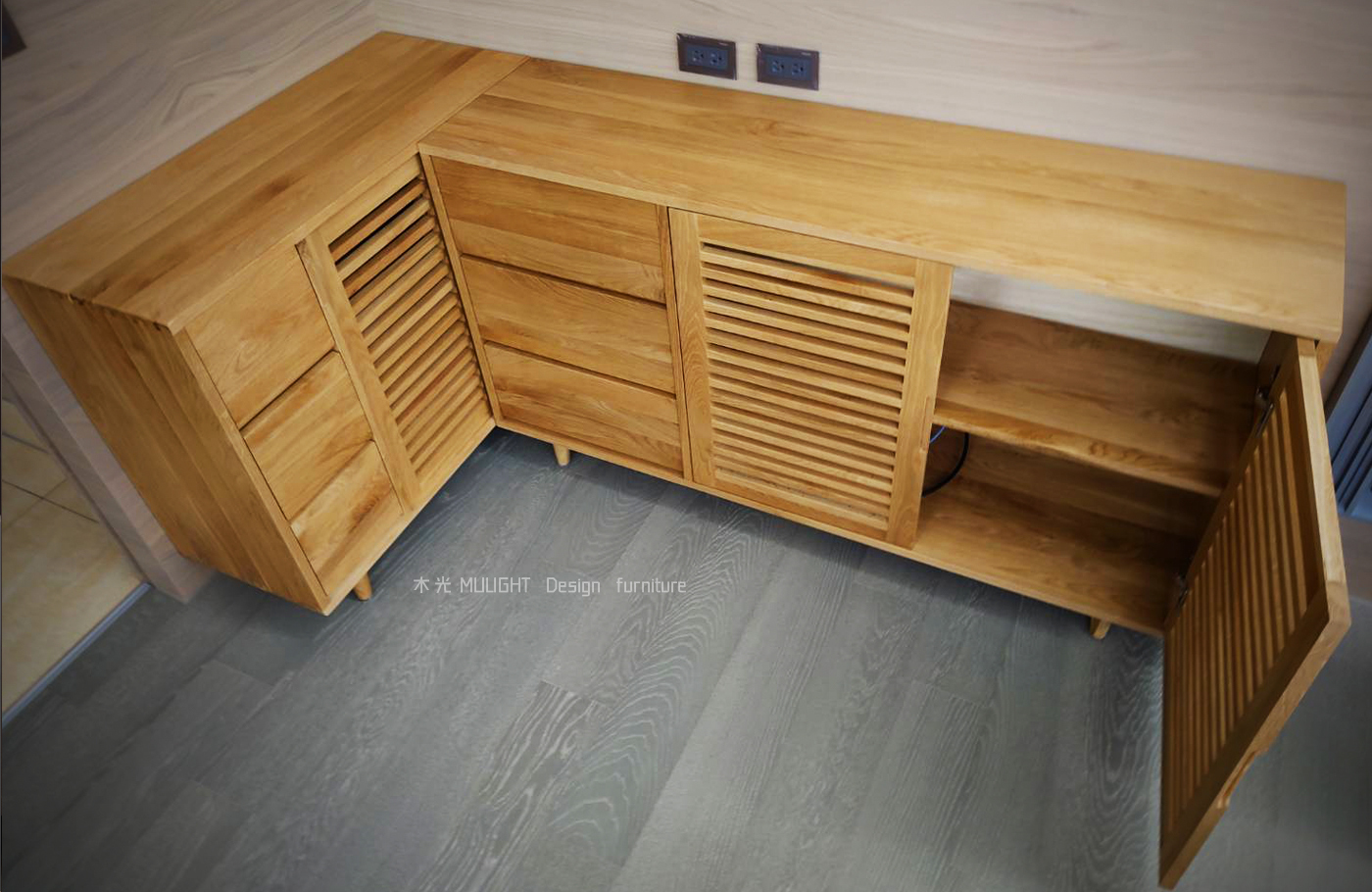 Esther-白橡木收納置物邊櫃(可訂製)