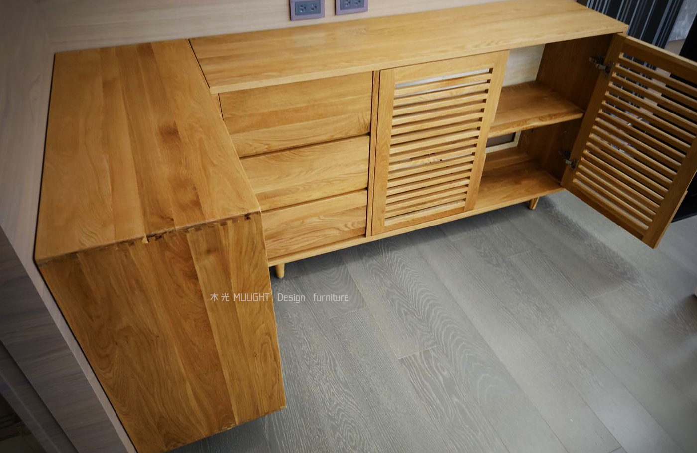 Esther-白橡木收納置物邊櫃(可訂製)