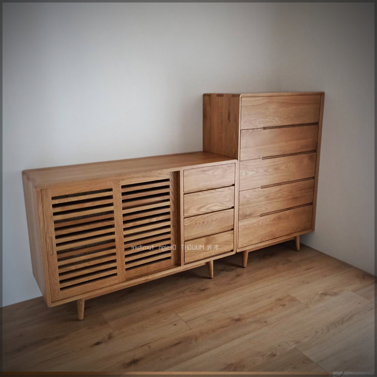 Esther-白橡木收納置物邊櫃(可訂製)