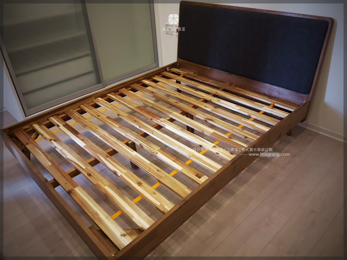 SEB系列-北歐相思全實木雙人床架