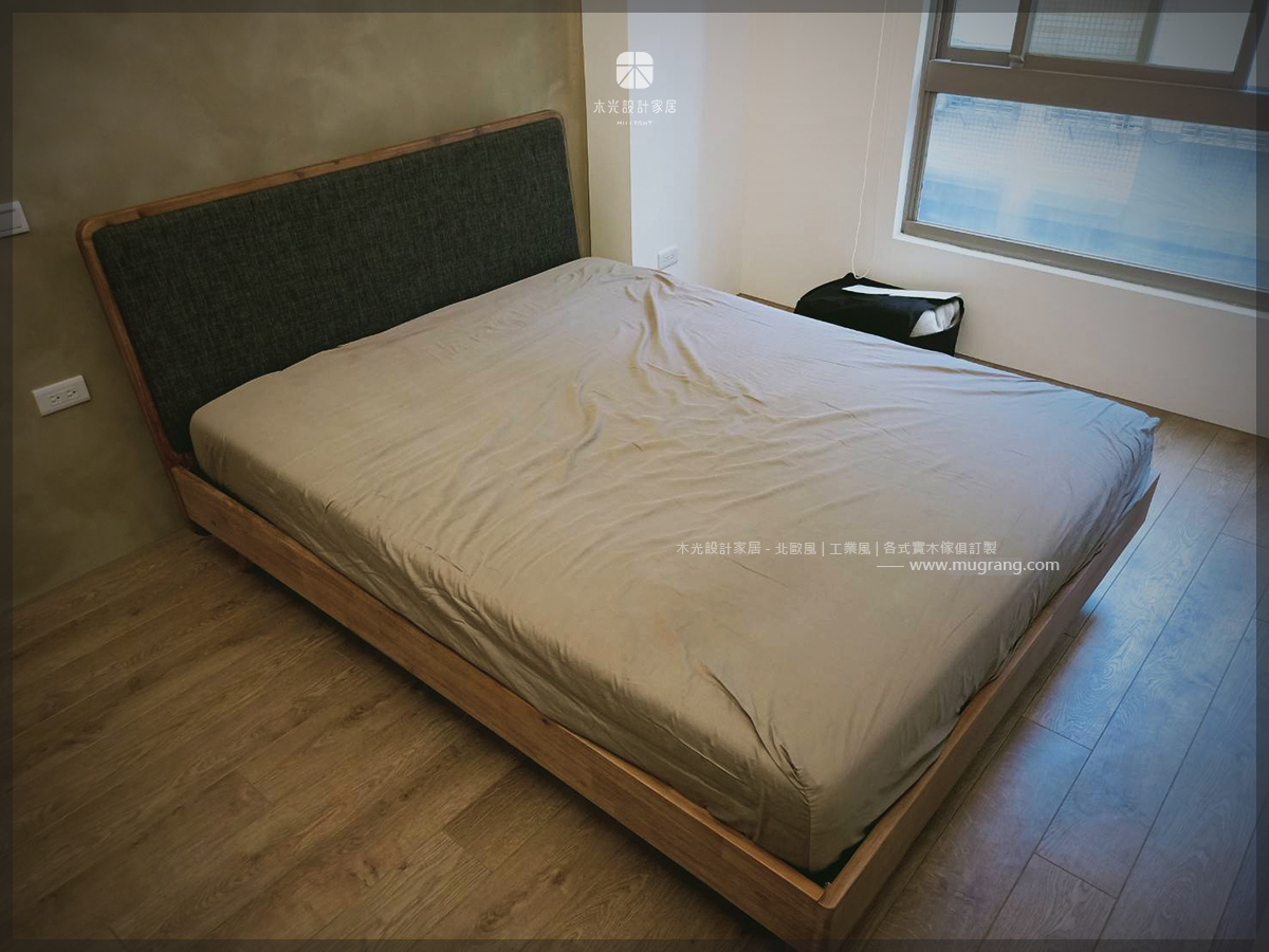 SEB系列-北歐相思全實木雙人床架