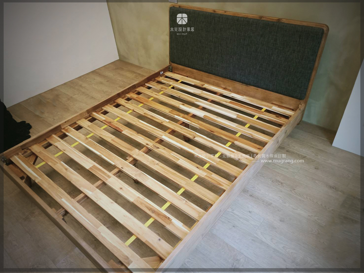 SEB系列-北歐相思全實木雙人床架