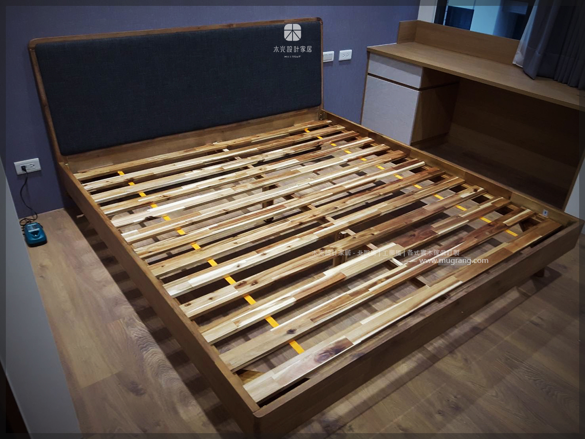 SEB系列-北歐相思全實木雙人床架