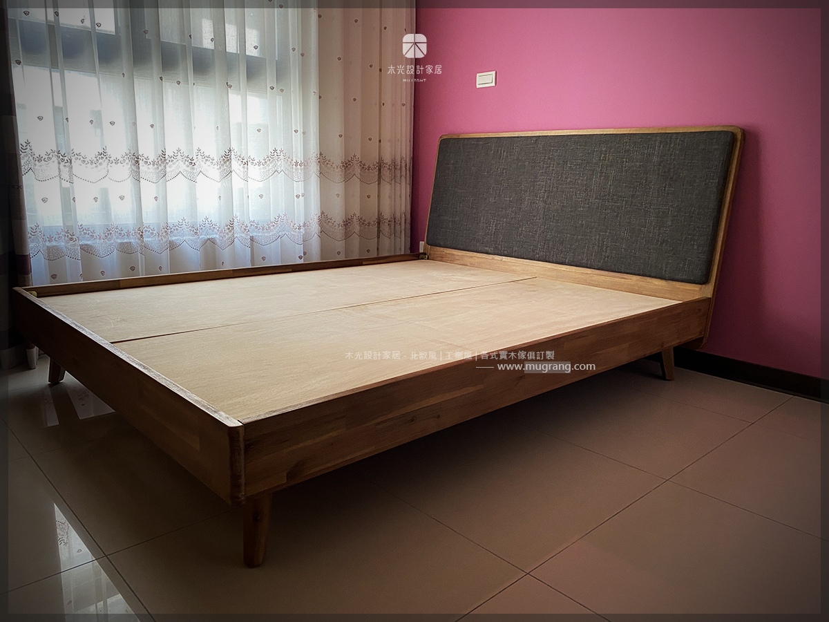 SEB系列-北歐相思全實木雙人床架