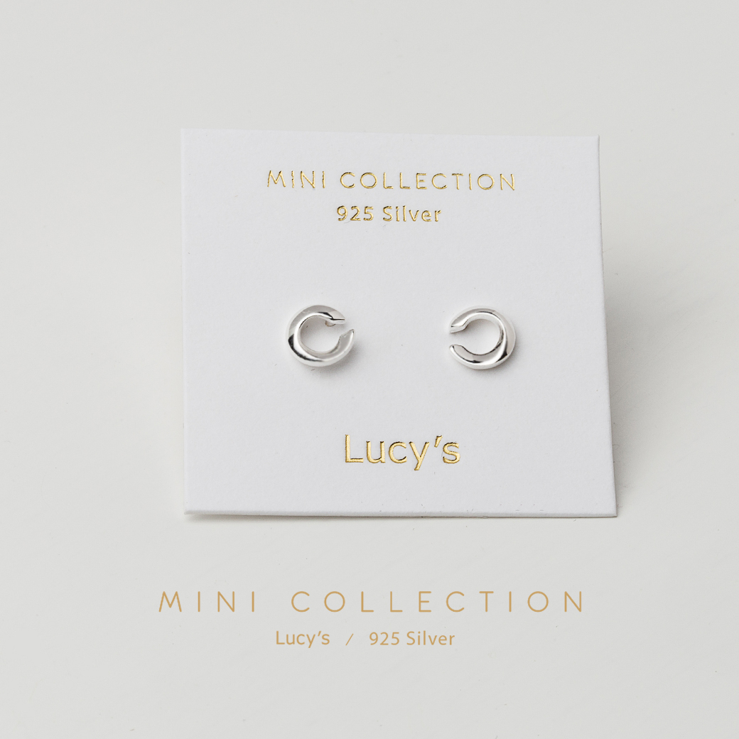 925純銀〔輕銀系列〕緞帶CC 耳環 (95903)