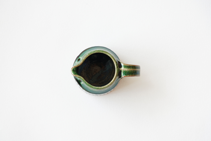 宋艸窯- 鎬片口壺/綠