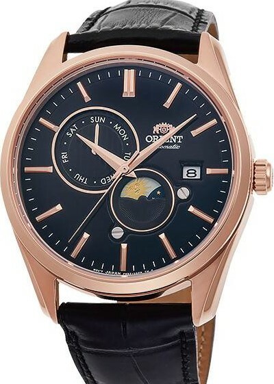 萬年鐘錶 - 東方錶  ORIENT   皮革款月象機械錶  RA-AK0309B   錶徑 41.5mm