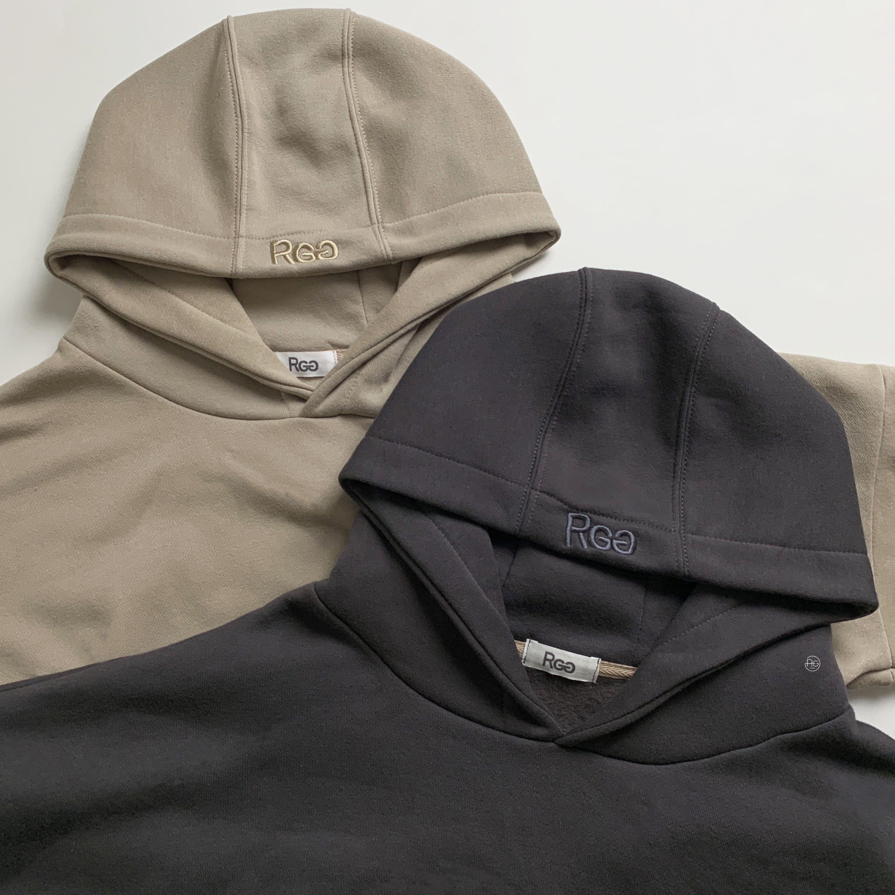 訂製款 RGG 韓版 落肩 小Logo 內刷毛 帽T