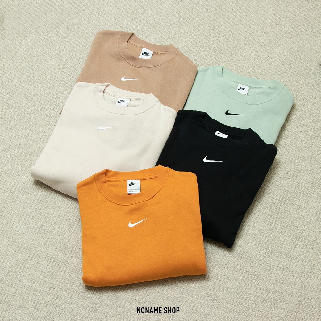 NIKE NSW ESSNTL 刺繡 小勾 刷毛 微短版 大學T 五色