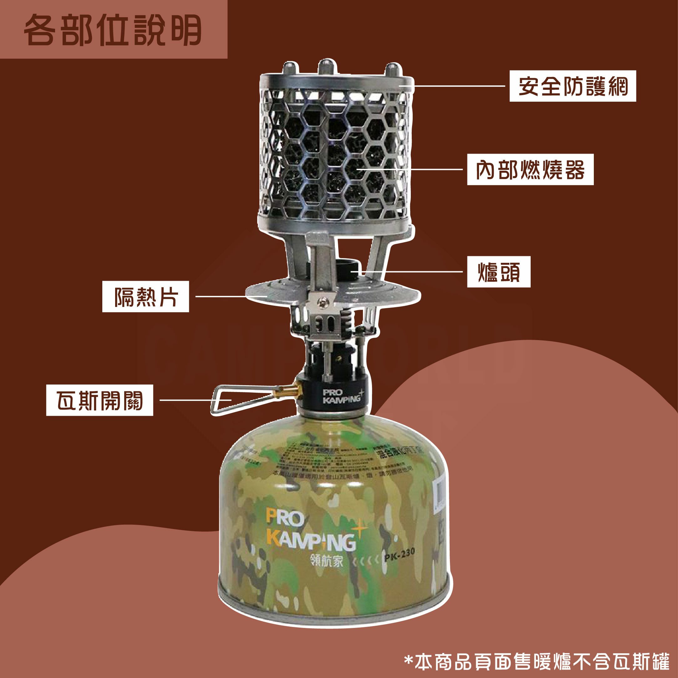 【Prokamping】領航家 T Heater 暖爐