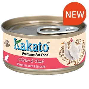 Kakato 卡格 雞肉、鴨肉 (全期貓糧) 70g (48罐）