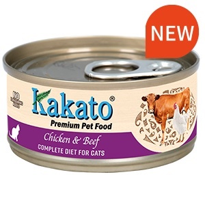 Kakato 卡格 雞肉、牛肉 (全期貓糧) 70g (48罐）