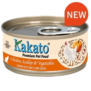 Kakato 卡格 雞、扇貝、蔬菜 (全期貓糧 主食罐 ) 70g (48罐）