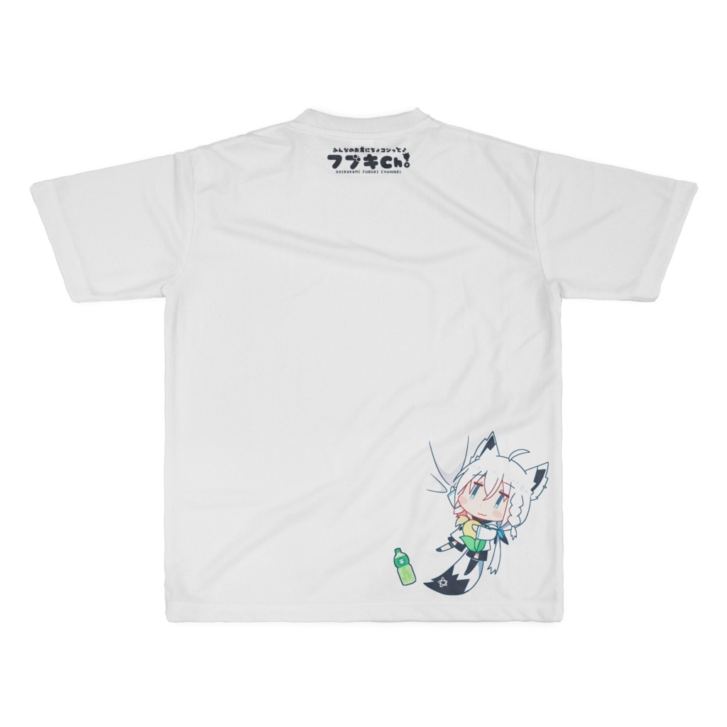 「Hololive官品」狐じゃい！フルグラフィックTシャツ（M, L, XL）　白上フブキ 両面印刷 #54 (定期訂購)