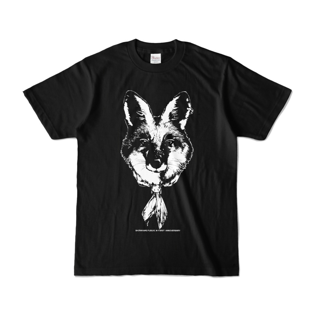 「Hololive官品」白上フブキ一周年記念Tシャツ（黒） #63 (定期訂購)