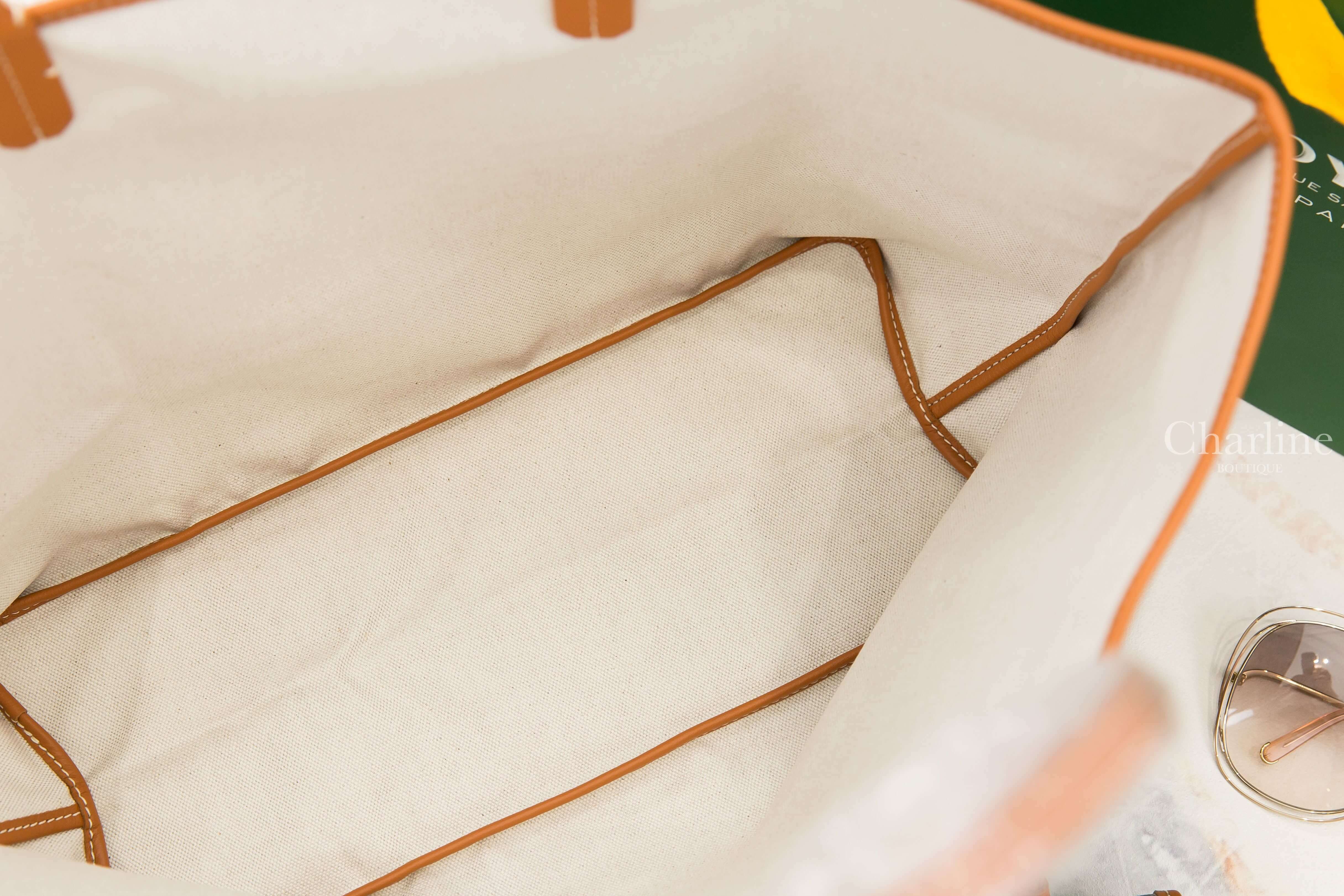 Goyard Sac Saint Louis PM Tote Bag 黑色拼咖啡色滾邊提把小型無拉鍊托特包-Charline Boutique 精品代購