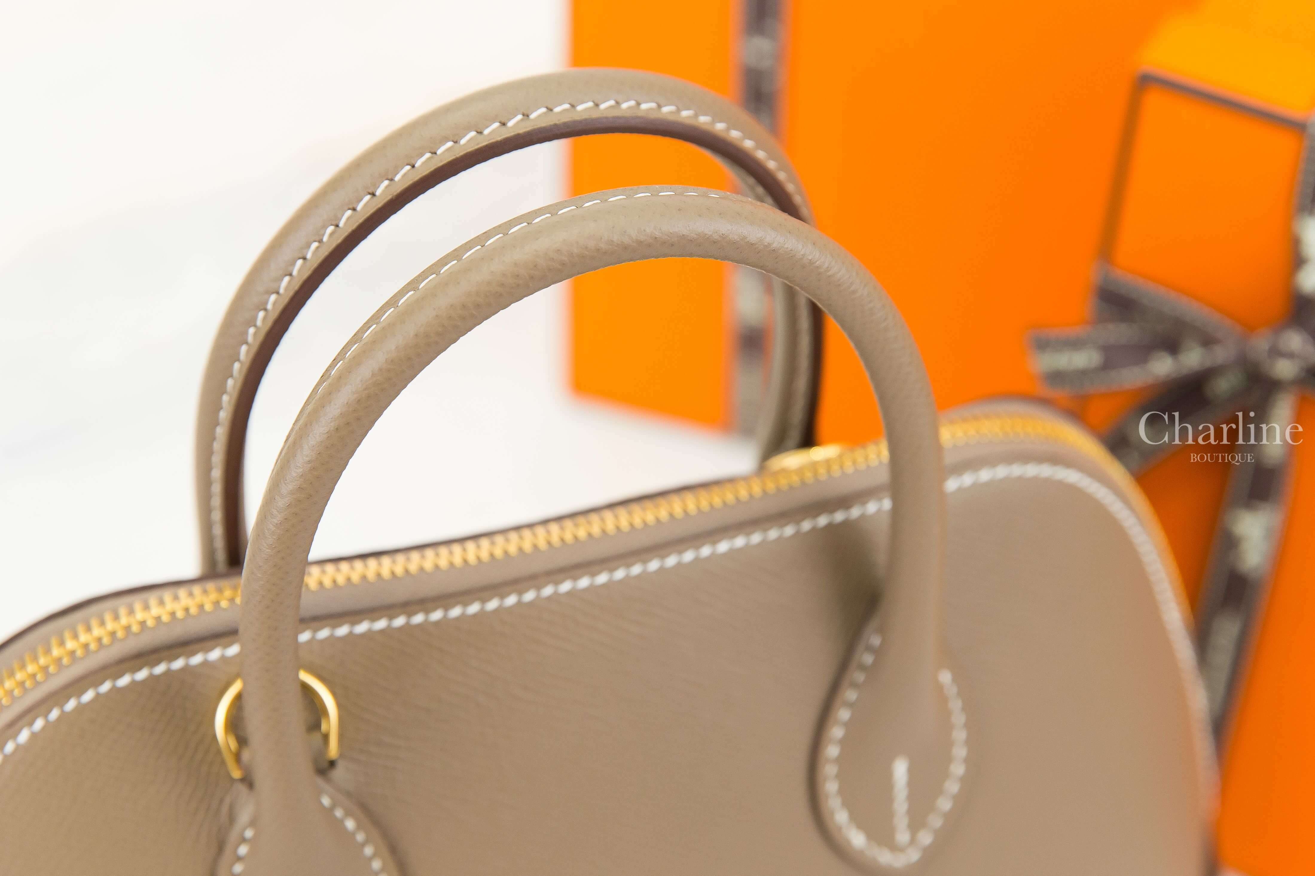 Hermès Bolide 1923 25cm 18 Etoupe Veau Epsom 大象灰金釦手提肩背包