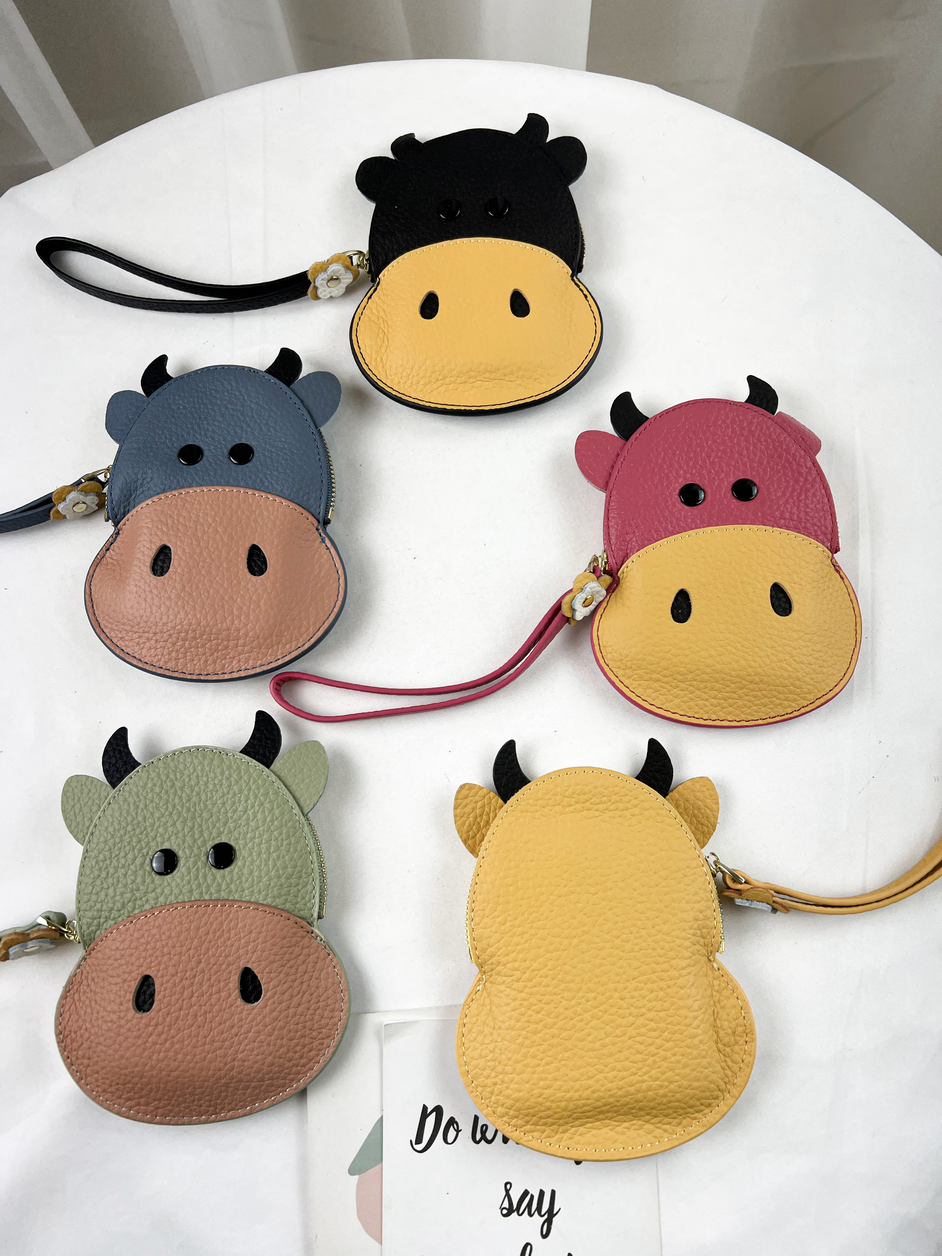 韓國小牛真皮牛皮零錢包 #3009