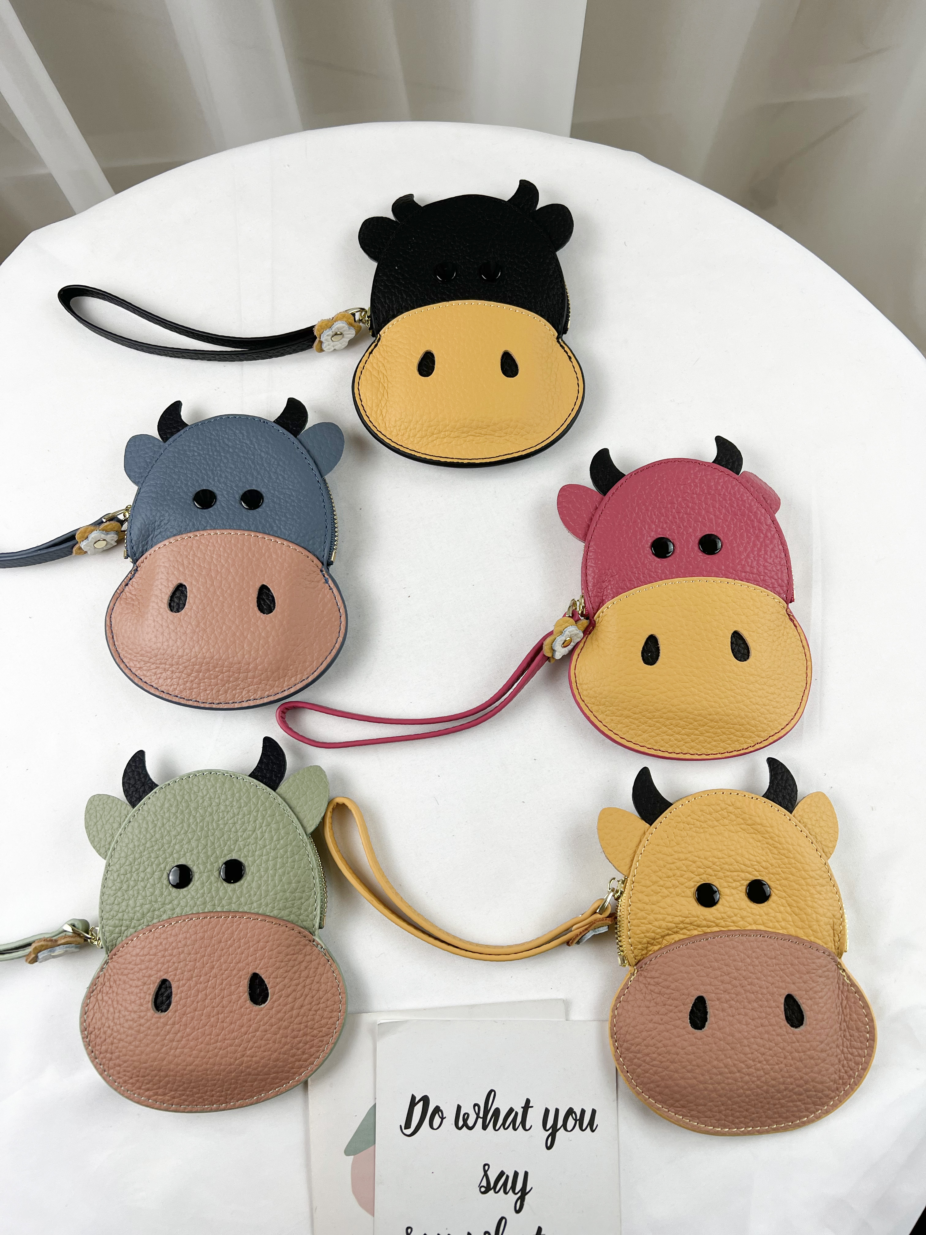 韓國小牛真皮牛皮零錢包 #3009