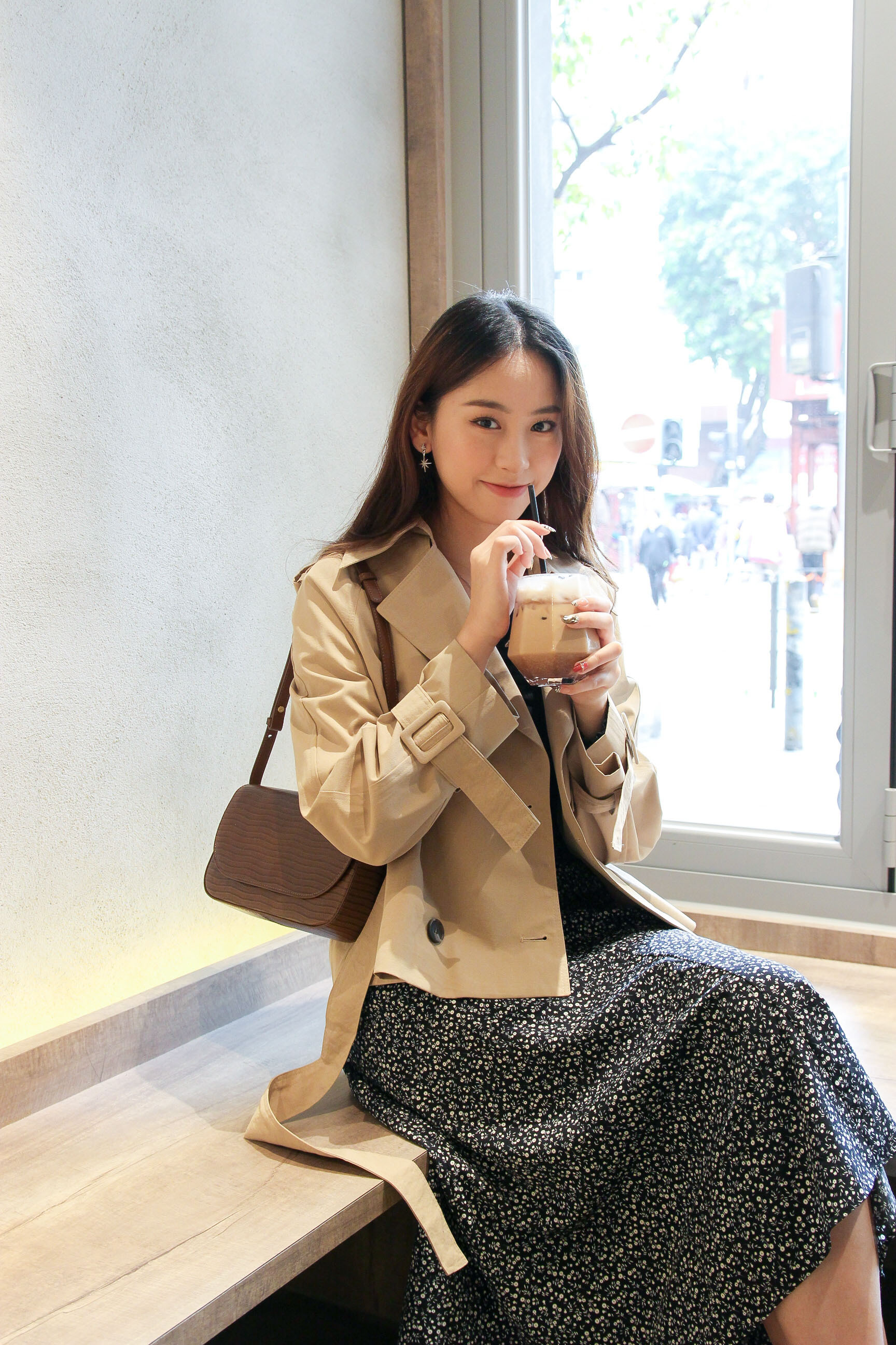 JK048 Barley Strapped Trench coat