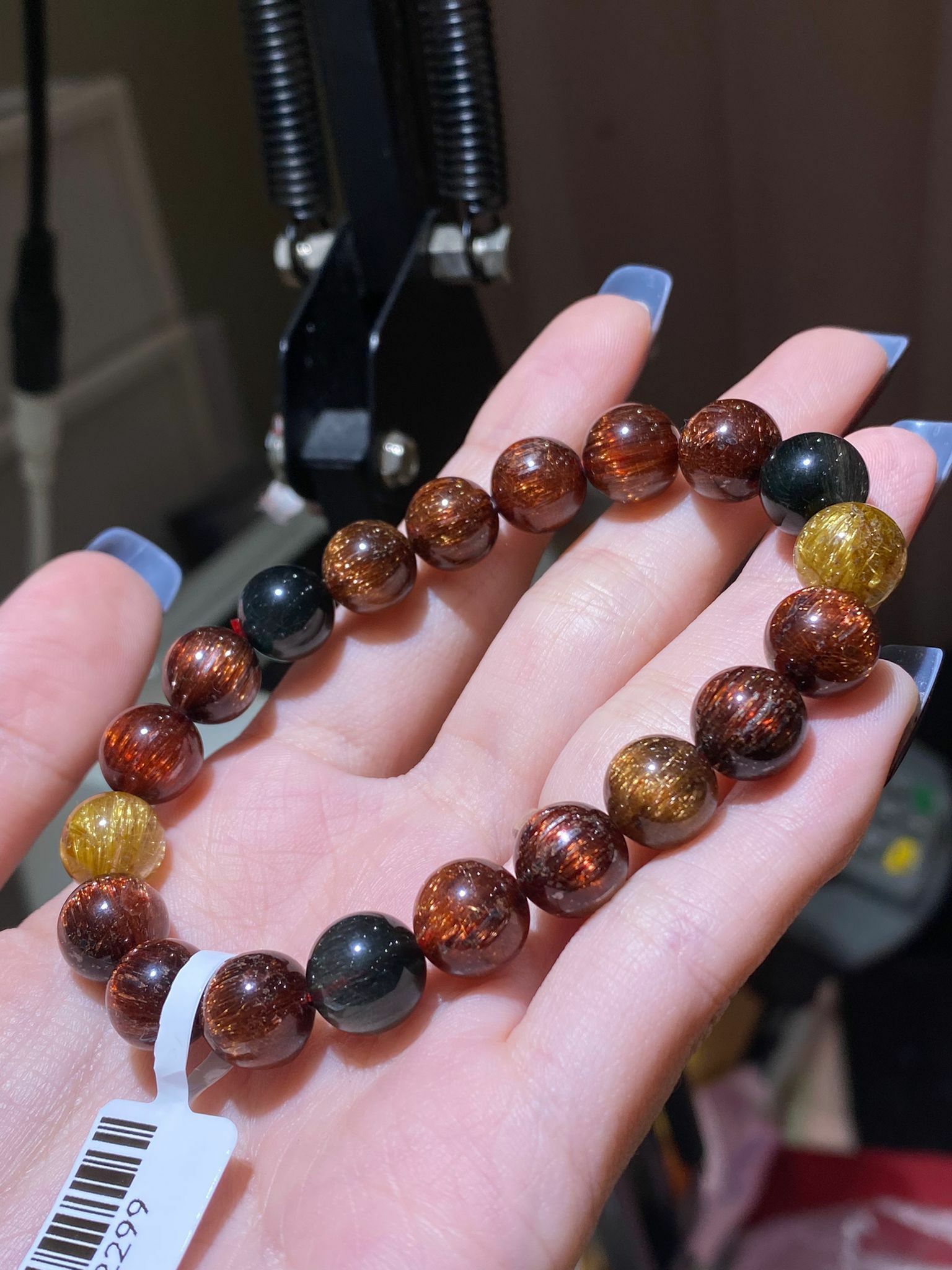 9.5-9.8mm 頂級貓眼順髮彩髮晶