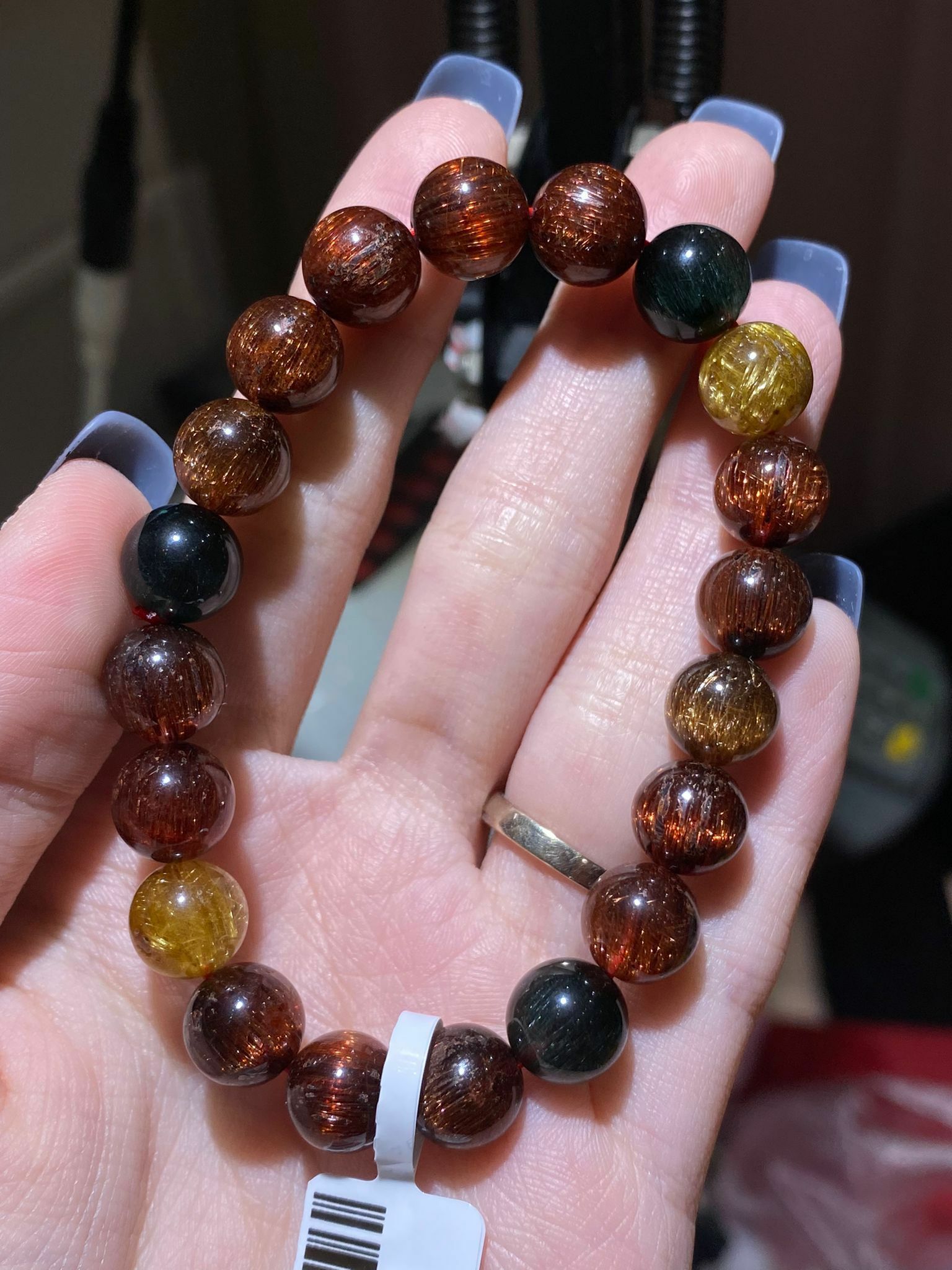 9.5-9.8mm 頂級貓眼順髮彩髮晶