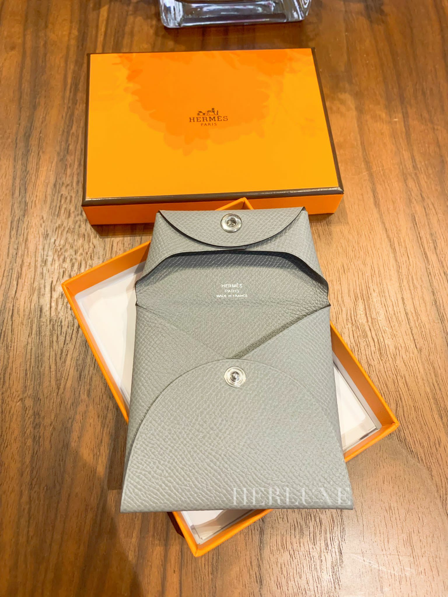 Bastia change purse 4Z gris mouette epsom