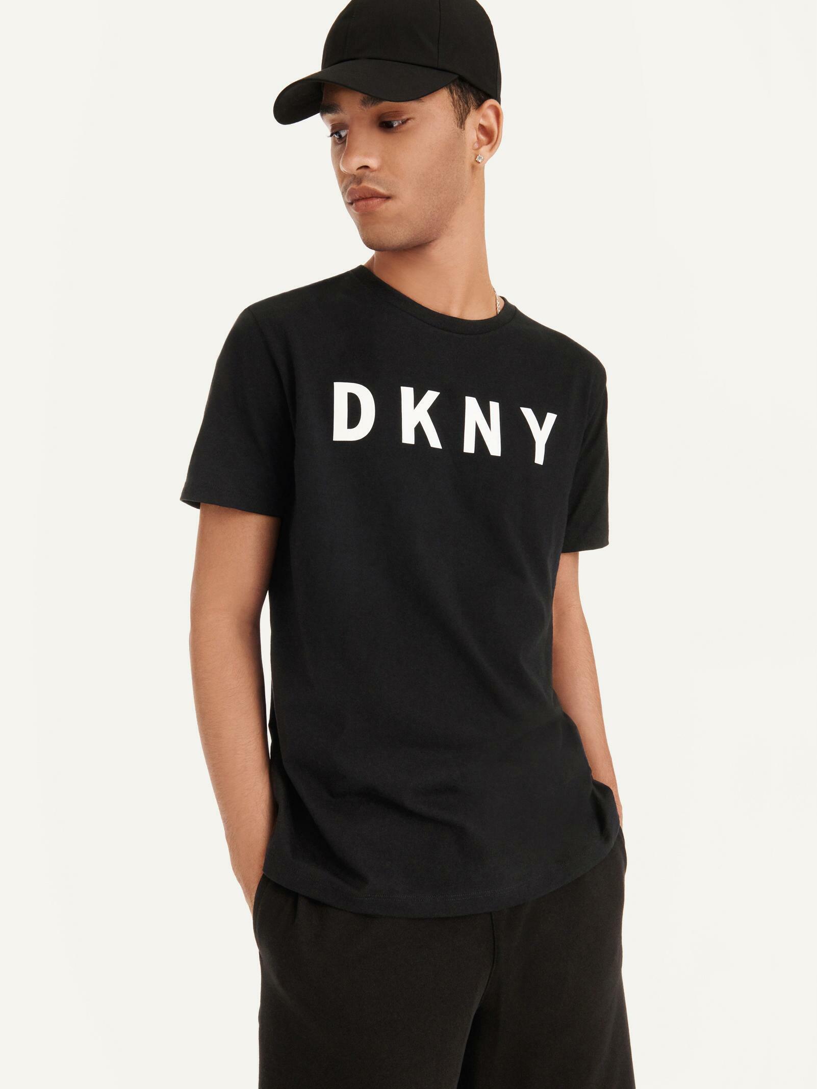 [S] DKNY CLASSIC LOGO TEE,BLACK,(FINAL SALE) M9610002-BLK (D216)