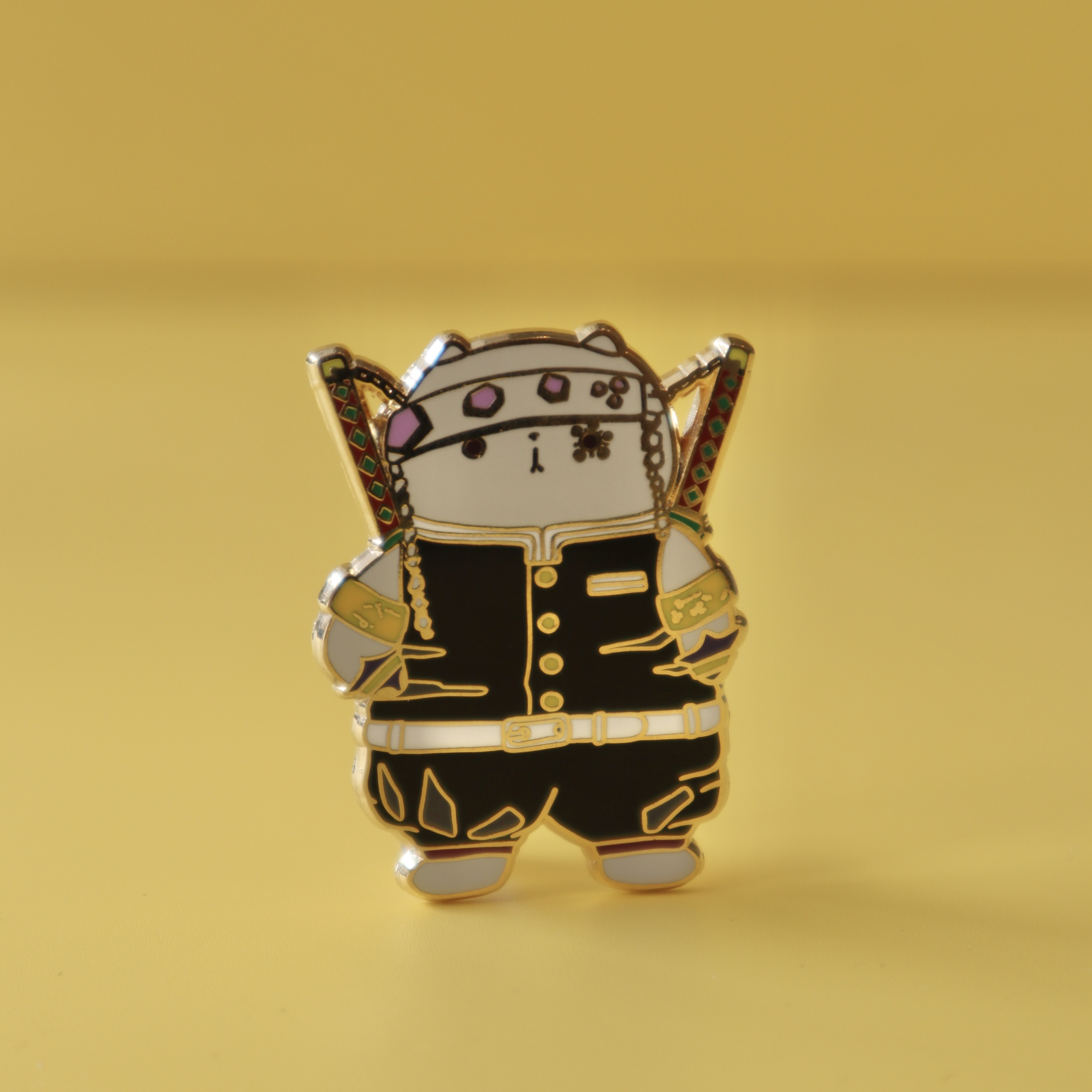Uzui Tengen (Kimetsu no Yaiba) Cat Enamel Pin