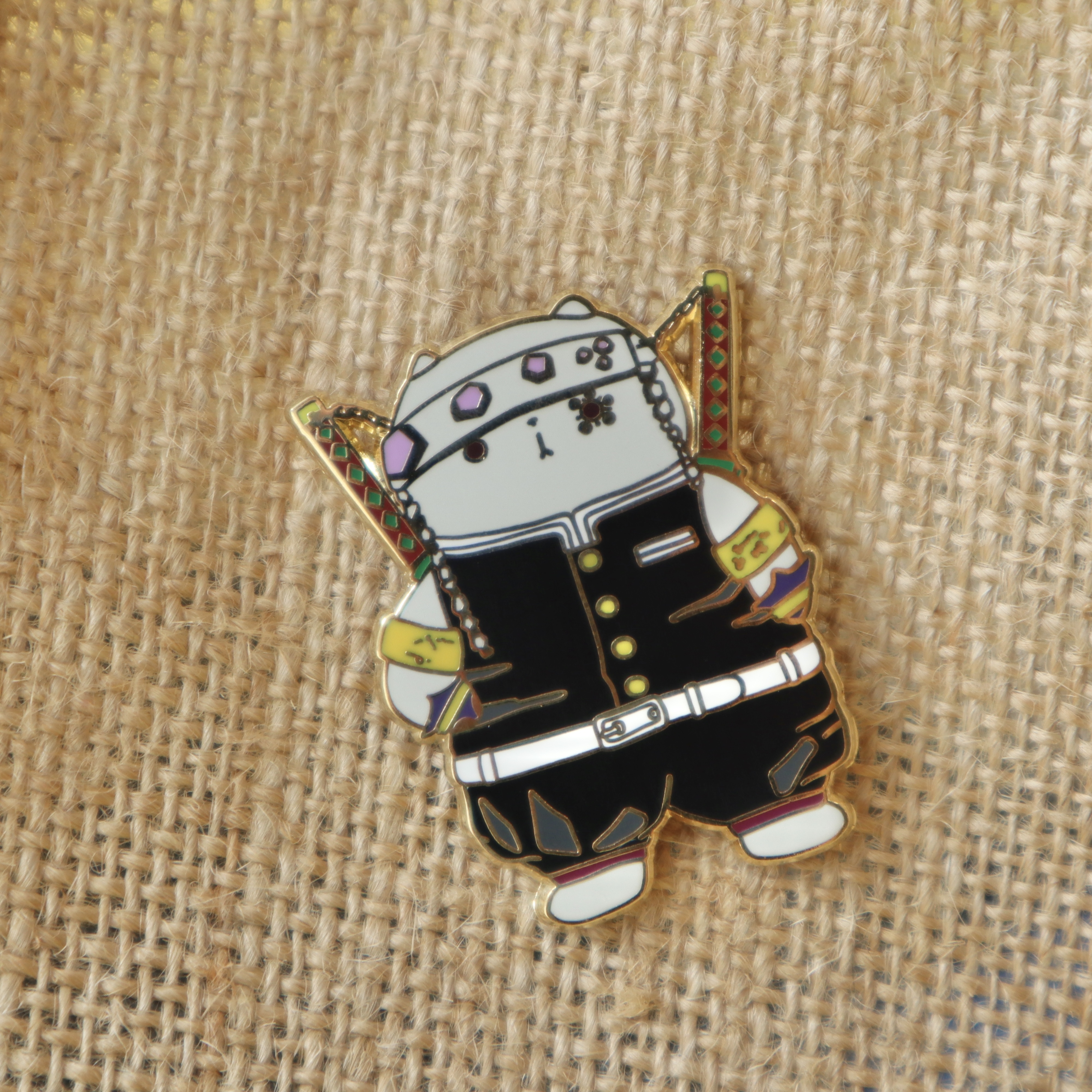 Uzui Tengen (Kimetsu no Yaiba) Cat Enamel Pin