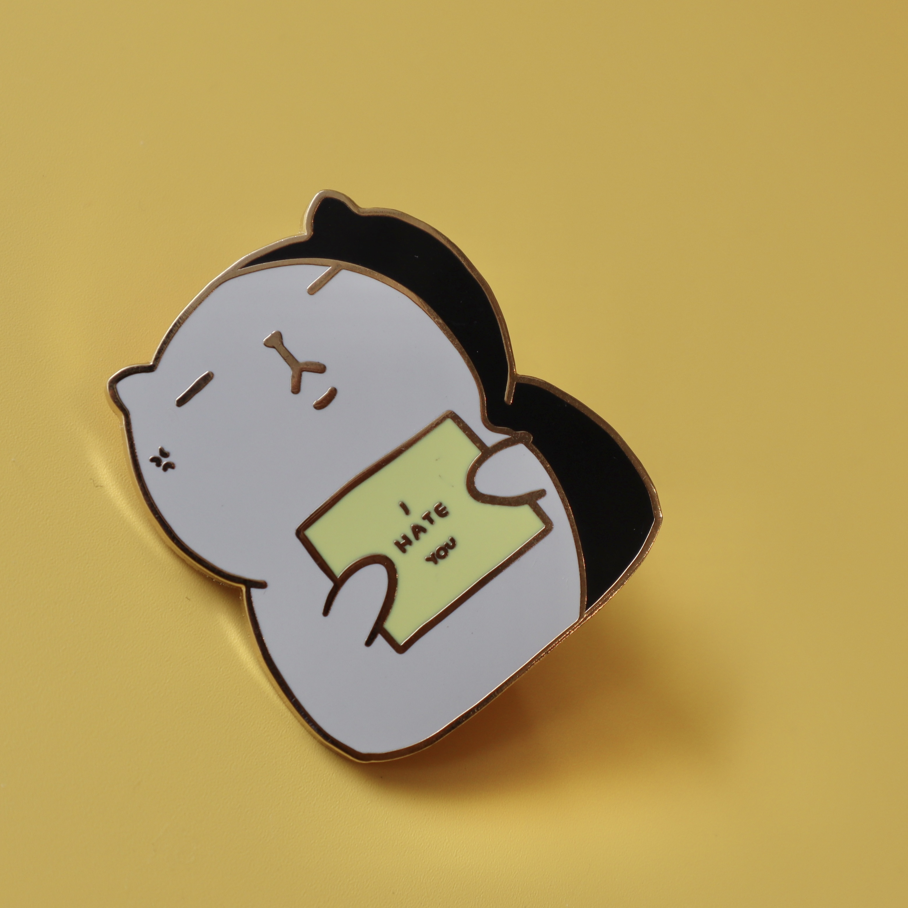 I Hate You Cat Enamel Pin