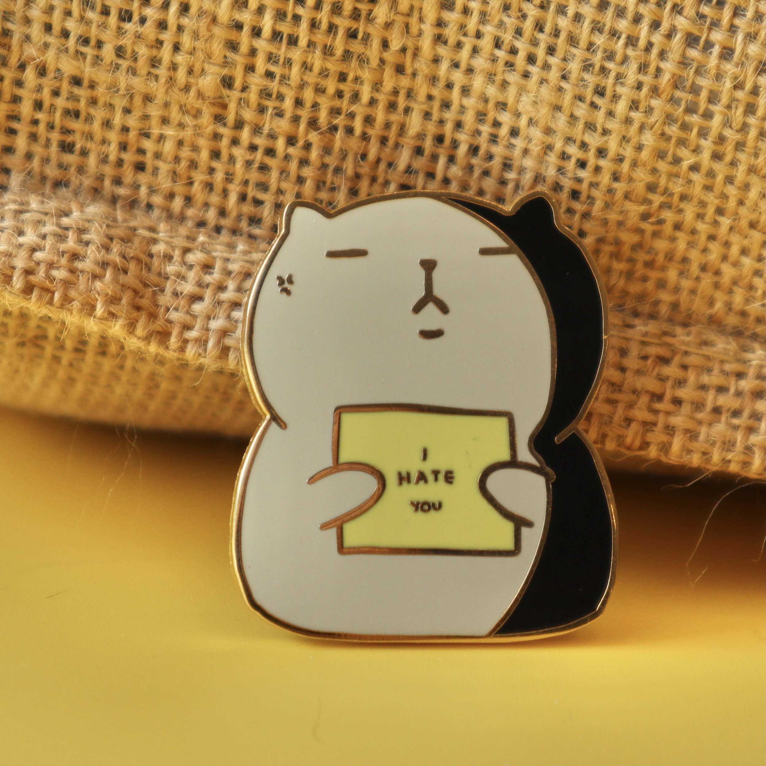 I Hate You Cat Enamel Pin