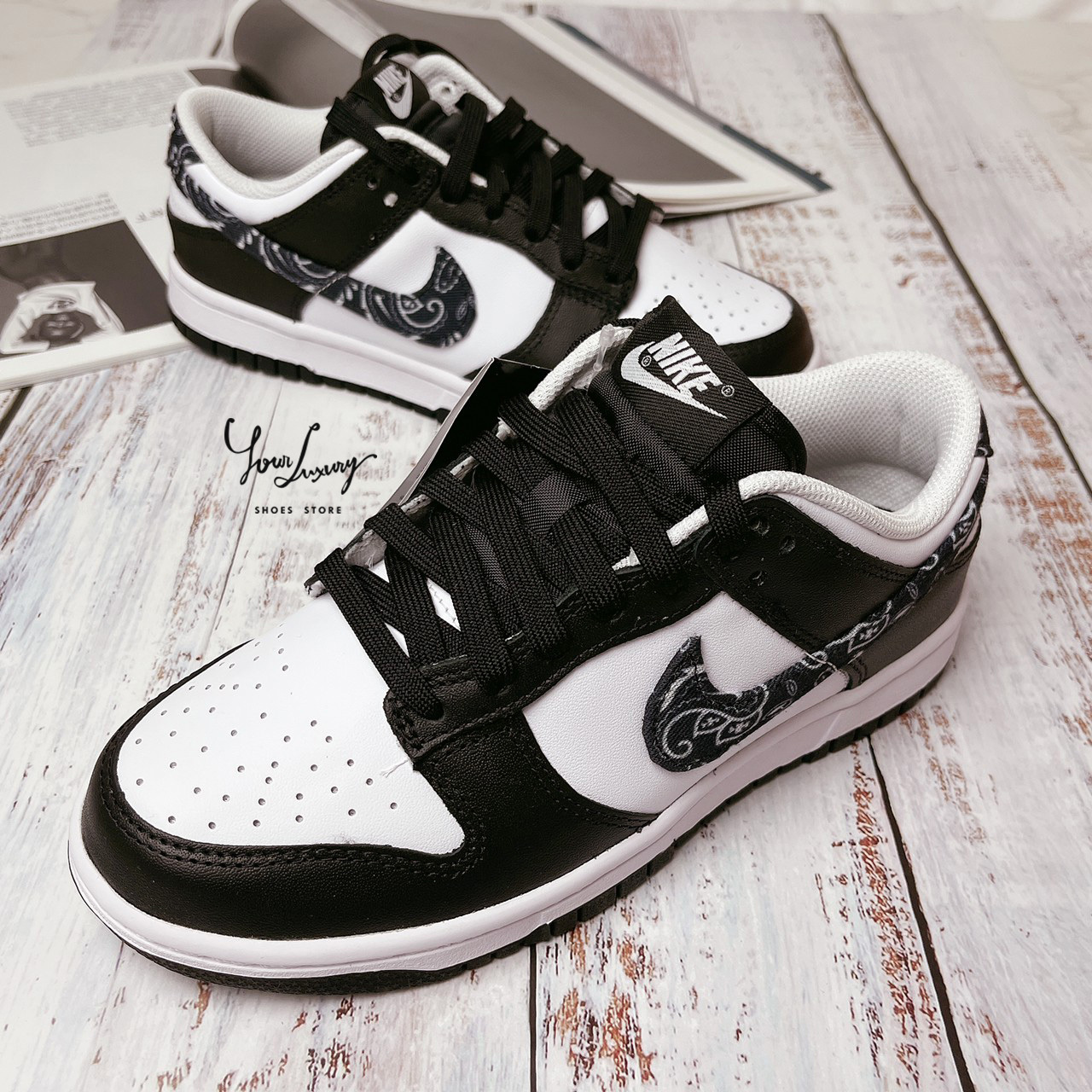 【Luxury】代購 Nike Dunk Low Paisley Pack 藍白 黑白 熊貓配色 變形蟲 腰果花 限量