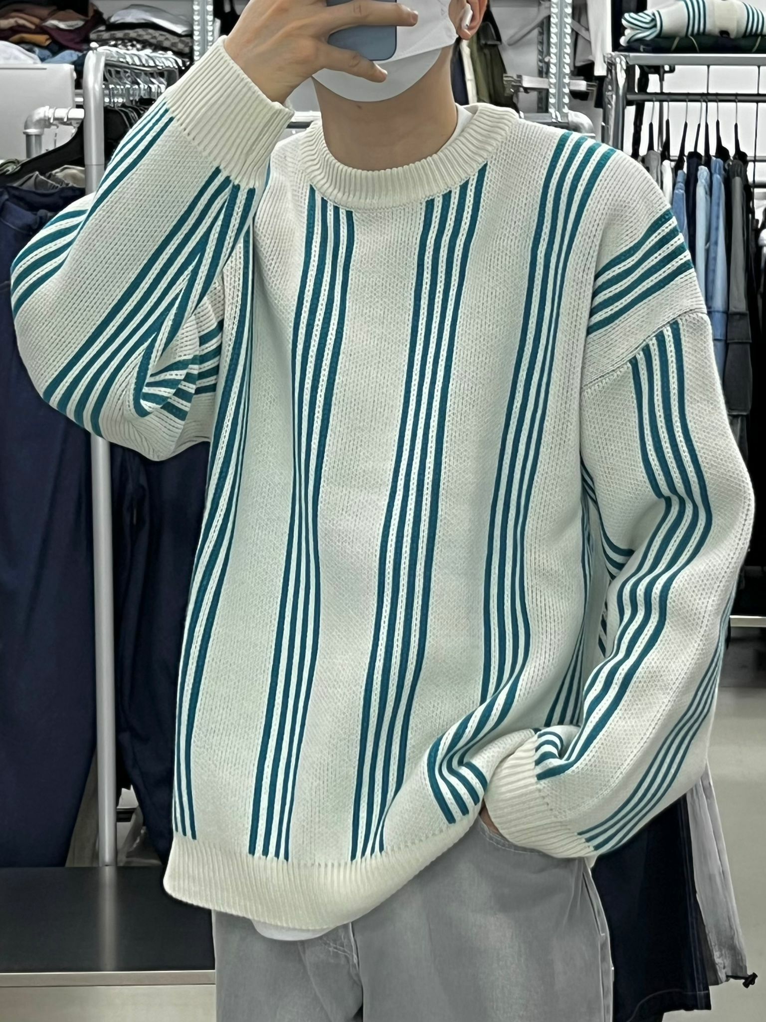 直紋針織衫 T3183