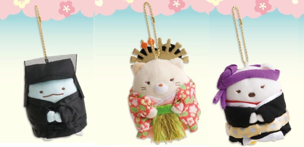 日本限定-角落生物 歌舞伎限定第一彈 恐龍/貓咪/白熊 中公仔