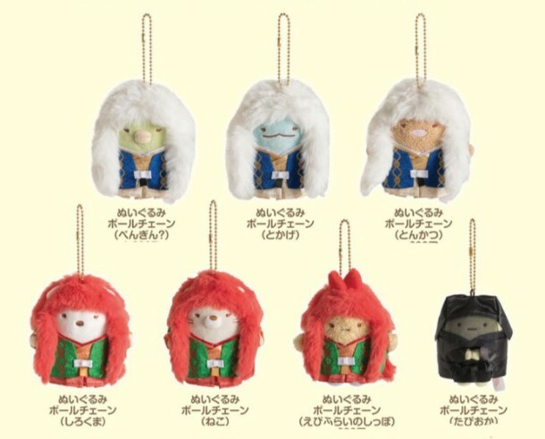 日本限定-角落生物 歌舞伎限定第二彈 企鵝/恐龍/貓咪/白熊/豬扒/炸蝦/珍珠 中公仔