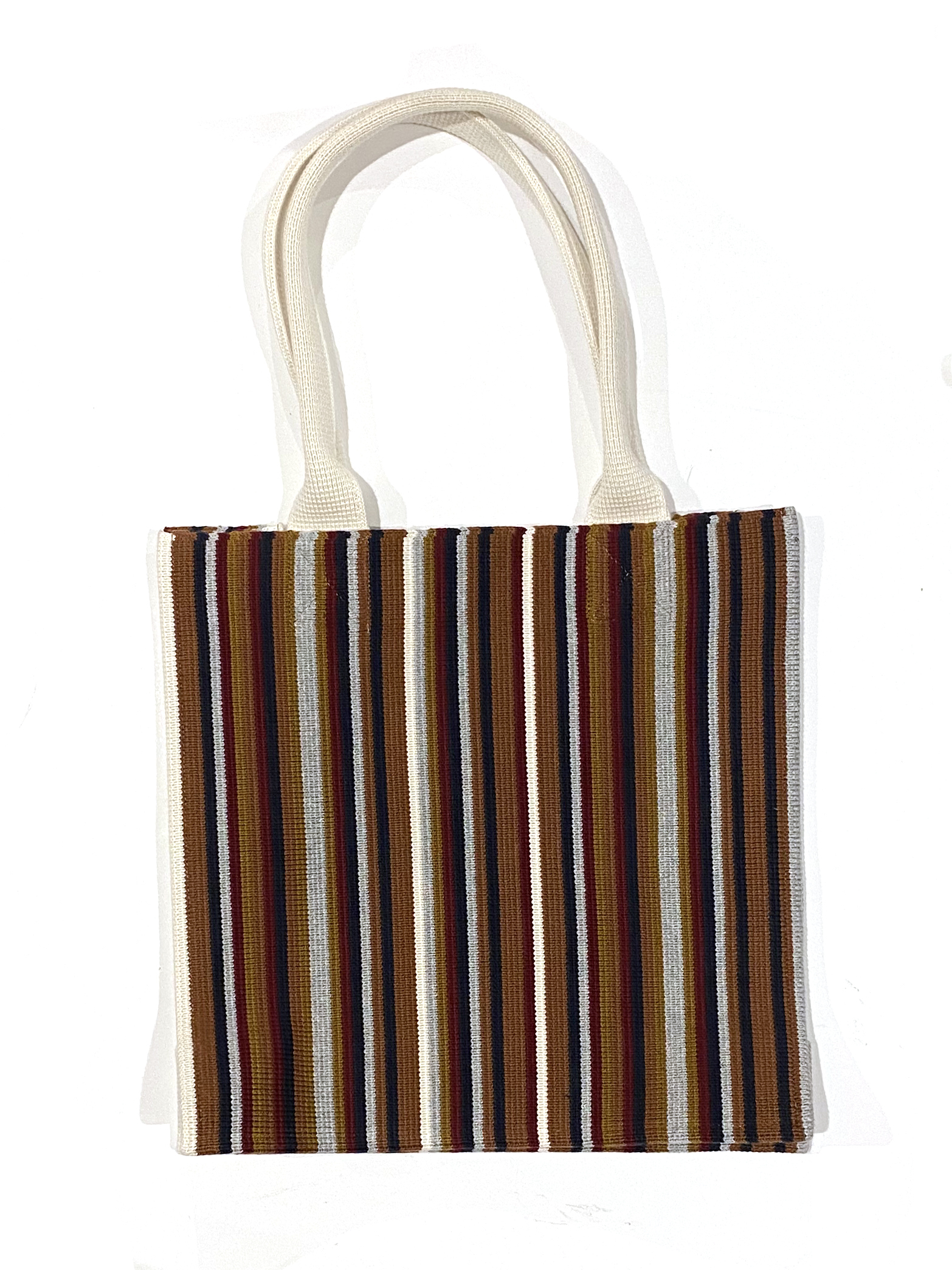 針織直間條紋環保袋