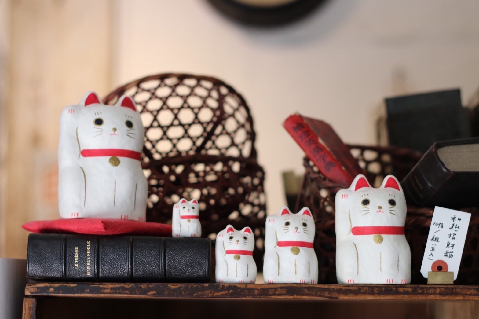 日本 和紙招財貓(白)