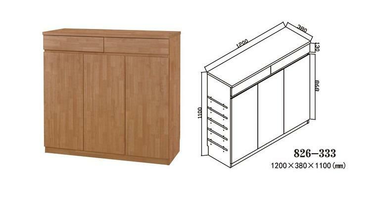 826系列 櫸木色 雙門單櫃桶鞋櫃(826-320)