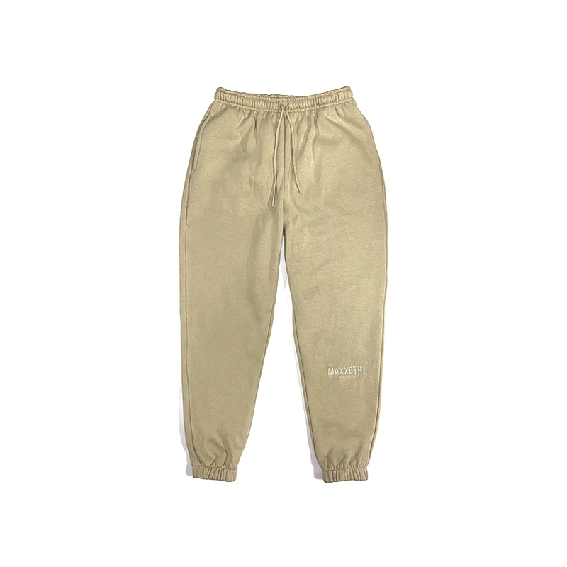 MAXXC 電繡LOGO棉長褲-卡其