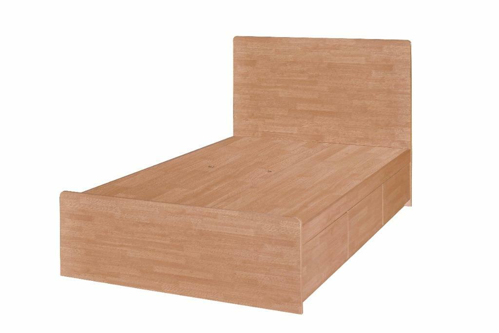 826系列 櫸木色 木板屏櫃桶床架