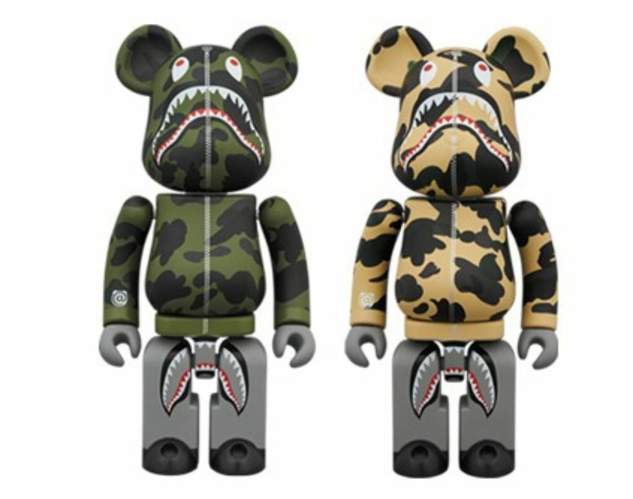 Medicom Be@rbrick Bape Camo Shark 超合金 200% 一對
