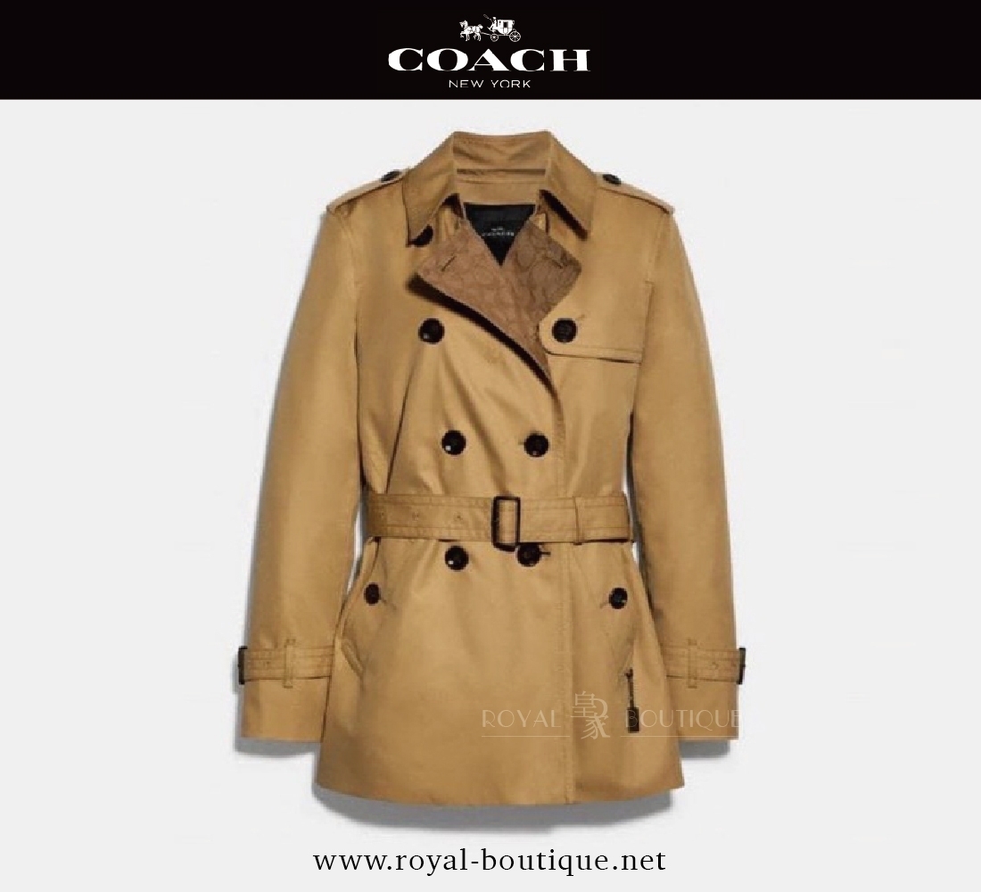 COACH PARKA 雙排釦女款大衣