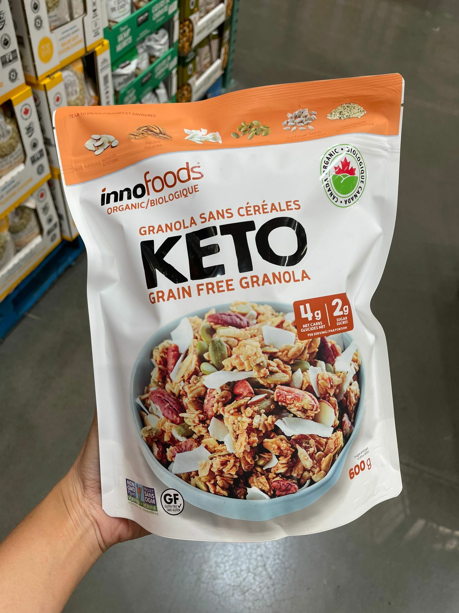 Inno food 有機低醣 Keto 無穀物 Granola 600g